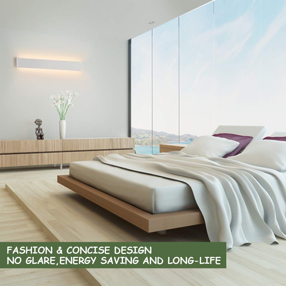 Aipsun Modern LED Vanity Light Fixture, 30W, 32.6 inch, Warm White 3000K, Aluminum, Up and Down Wall Light, GWA065-830-Bai