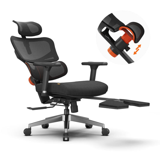 Newtral Ergonomic Office Chair with Fully Adaptive Lumbar Support, 136°Tilt Function, Computer Desk Chair with Soft 4D Armrest, Adjustable Headrest (Supreme Without Laptop Tray, Black)