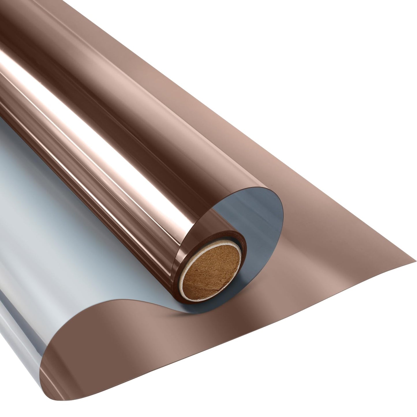 KESPEN Window Privacy Film One Way Daytime Privacy Static Cling Sun Blocking Anti UV Reflective Window Tint for Home and Office, Black-Silver, 17.5 Inch X 6.5 Feet