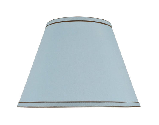 Aspen Creative Transitional Empire Spider Lamp Shade, 7in Top x 13in Bottom x 9.5in Slant Height, Faux Linen Textured Fabric, Light Blue, Model 32183
