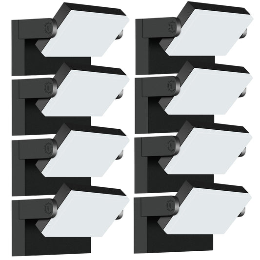 Tomourd 40W Outdoor Flood Light  5000K 360 Rotating Led Wall Light  Ip66 Waterproof Square Exterior Wall Pack Wall Mount Fixture Commercial Security Lighting For Garage House (8 Pack)