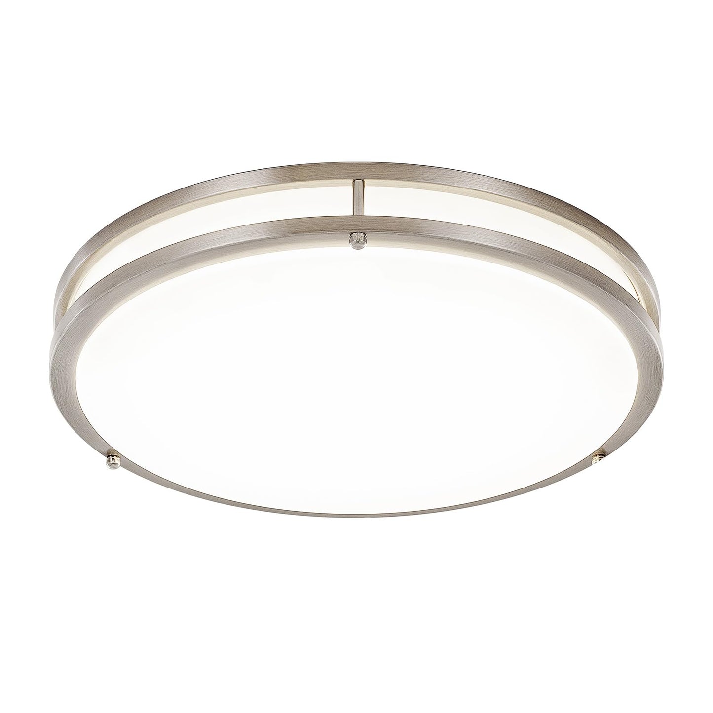 Dllt Flush Mount Led Ceiling Light: 16 Inch 5Cct (3000K-6000K) & Dimmable Ceiling Light Fixtures For Bedroom Hallway - 36W Modern Brushed Nickel Super Bright Kitchen Lighting Fixtures Ceiling