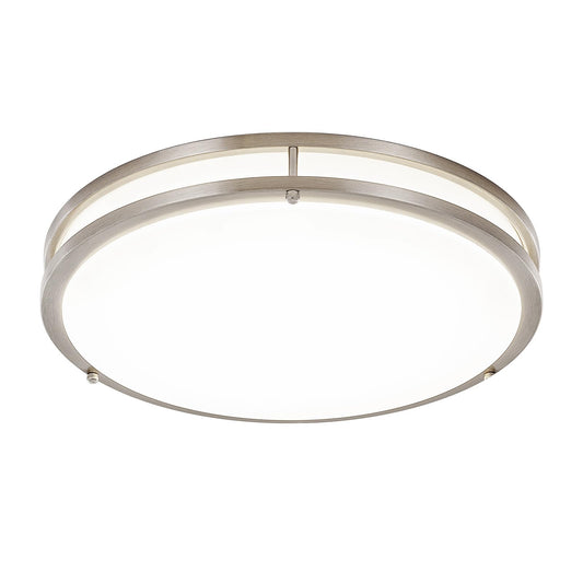 Dllt Flush Mount Led Ceiling Light: 16 Inch 5Cct (3000K-6000K) & Dimmable Ceiling Light Fixtures For Bedroom Hallway - 36W Modern Brushed Nickel Super Bright Kitchen Lighting Fixtures Ceiling