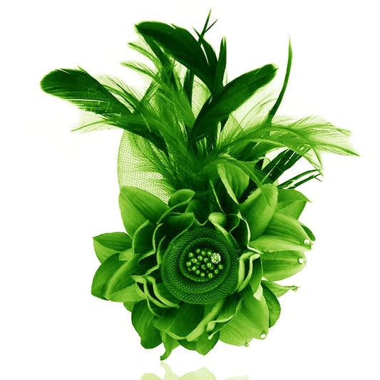 Elegant Flower Brooch for Women Feather Wedding Party Dance Banquet Pins Hairpins for Lady Floral Hat Lapel Dress Suit Ceremony Accessories Corsage Brooches Vintage CZ Jewelry Gifts Favors