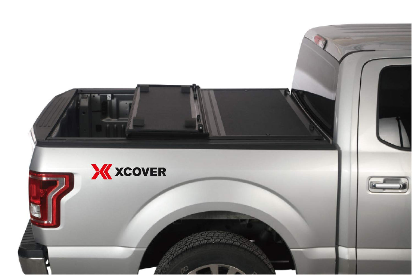 XCOVER Low Profile Hard Folding Truck Bed Tonneau Cover, Compatible with 2022-2026 Frontier 5' Bed, w/wo/Track