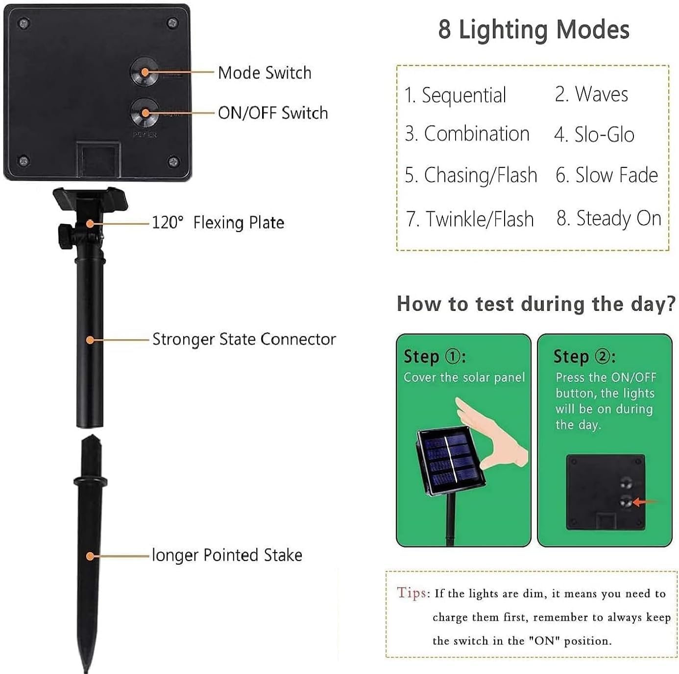6 Pack 270Ft Solar Christmas Lights Outdoor Waterproof  Super Bright 480 Led Solar String Lights With 8 Lighting Modes  Green Wire Twinkle Tree Light For Outside Xmas Party Decor (Cool White)