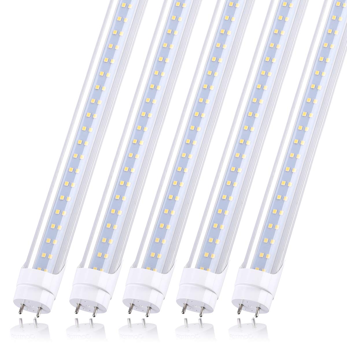 JOMITOP T8 LED Tube Light 28W, 3360 Lumens, Cold White 6000K, Dual-End Powered, Aluminum, 4FT, Model T812-28