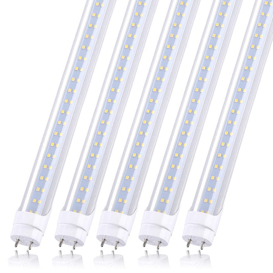 JOMITOP T8 LED Tube Light 28W, 3360 Lumens, Cold White 6000K, Dual-End Powered, Aluminum, 4FT, Model T812-28