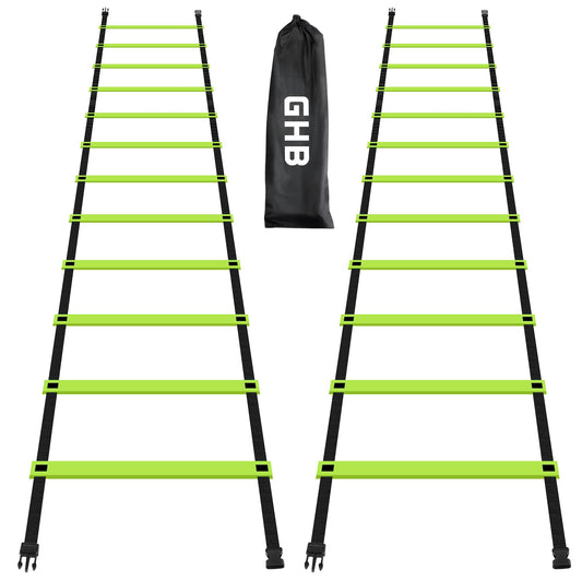 GHB Pro Agility Ladder Agility Training Ladder Speed 12 Rung 20ft with Carrying Bag