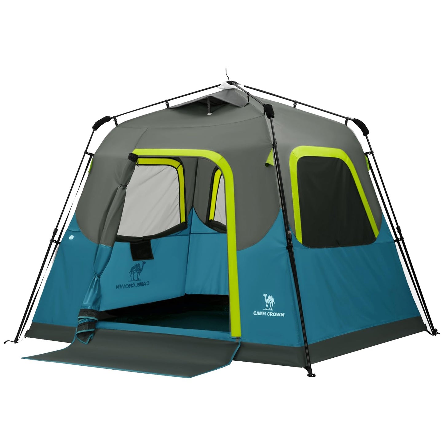 CAMEL CROWN Instant Tents for Camping 2-4 Person Tent Waterproof Easy Setup Sets Up in 60 Seconds Backpacking Tents with Carry Bag for Outdoor Hiking Ink Blue