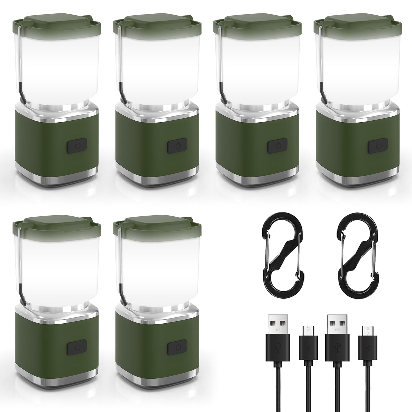 Led Camping Lantern Rechargeable  2000Lm Small Camping Lights Lantern With Redlight&20Hours Runtime&Stepless Dimming  Hurricane Emergency Lights For Power Outages  Waterproof  Camping Essentials 6Pcs