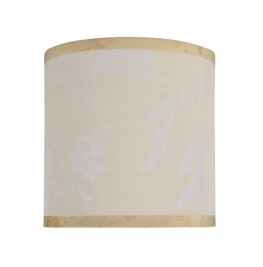 Aspen Creative Drum Lamp Shade, Faux Silk, Beige, 8in x 8in x 8in, Model 31052A