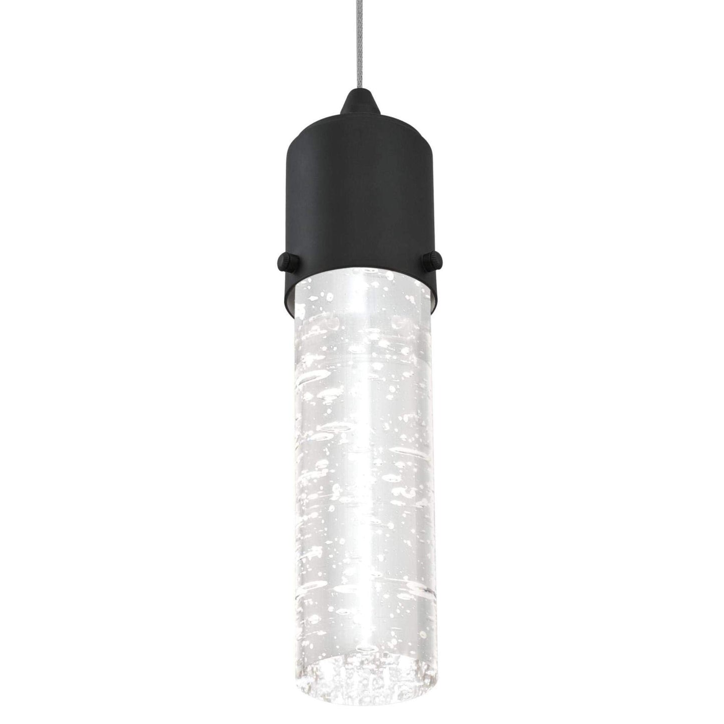 Westinghouse LED Indoor Mini Pendant Light, Matte Black, Bubble Glass, Model 6372300, One Size