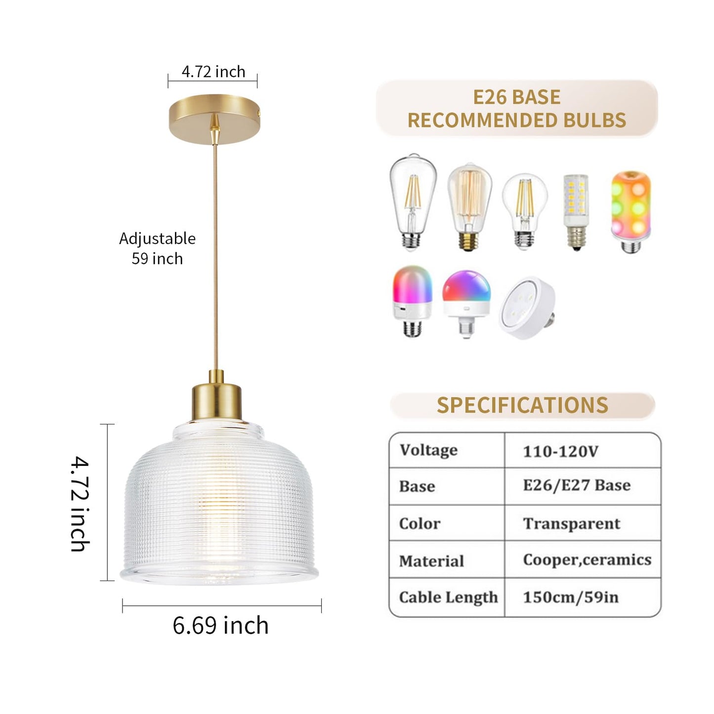 Wimisom 2Pack Industrial Pendant Lighting  Modern Clear Glass Shade Farmhouse Adjustable Hanging Light Fixtures For Kitchen Island Living Room Bedroom Hallway Gold And Clear