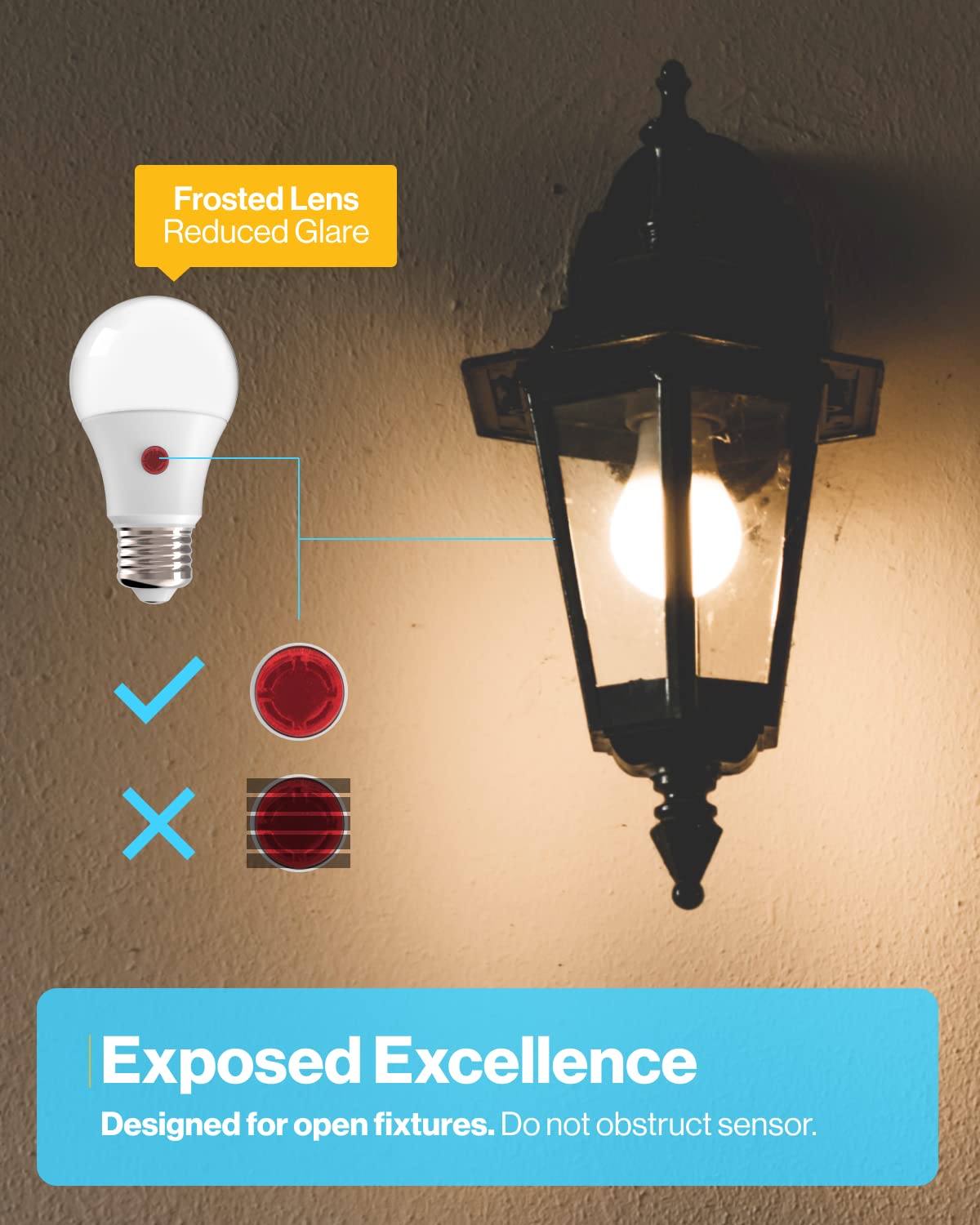 Sunco 18 Pack Dusk To Dawn Led Outdoor Light Bulb A19  Photocell Automatic For Exterior Lighting  800 Lm  9W (60W Eqv.)  3000K Warm White  Auto On/Off Sensor  Ip65 Rated Ul