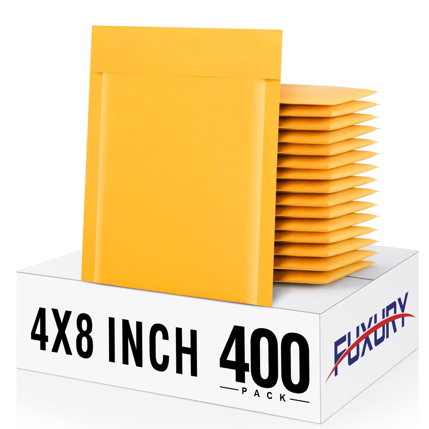 Fuxury Bubble Mailer 6x10" 100 Pack Kraft Padded Envelopes Usable Size 6x9" Kraft Bubble Envelopes for CDs, Video Games, Book Thick Padded Mailers #0 Small Yellow