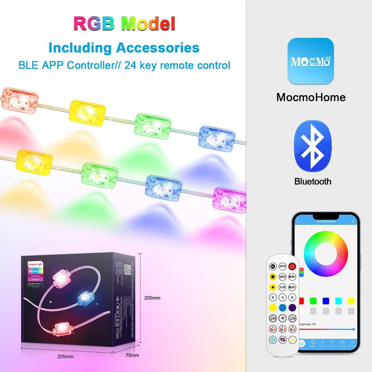 Yffshlcs Permanent Outdoor Lights  200Ft Outdoor String Light Smart Rgb With 72 Scene Modes  Ip67 Waterproof Holiday Lights For Outside  App And Remote Control Party Holidays