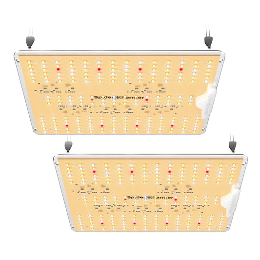 Spider Farmer SF1000D 2Pack LED Grow Light with Samsung LM301B Diodes, Full Spectrum, 2x4 Size, White, Aluminum