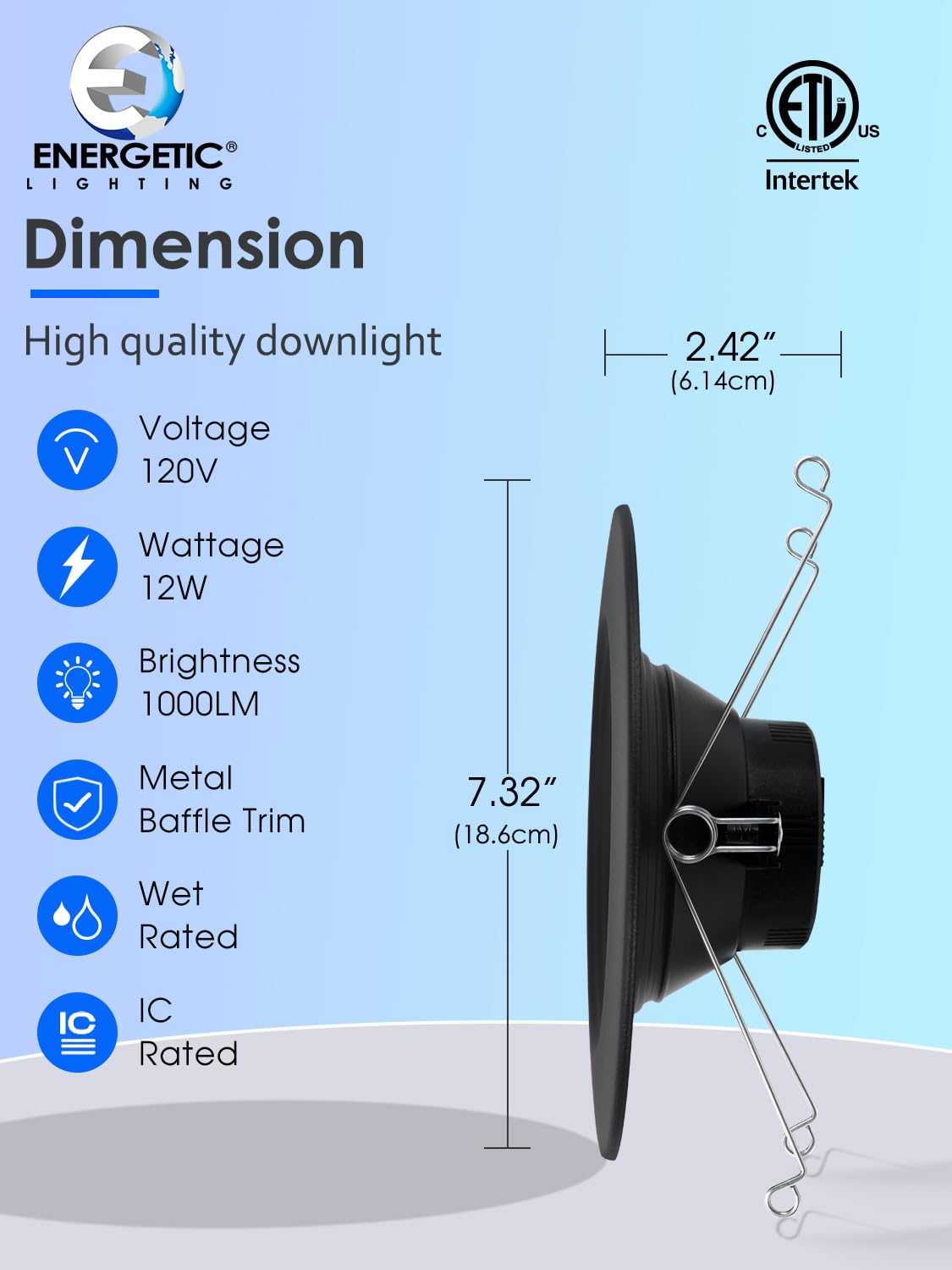 12 Pack 5/6 Inch 5Cct Black Led Recessed Lighting Retrofit  2700K/3000K/4000K/5000K/6500K Selectable  Dimmable Can Lights With Baffle Trim  12W=150W  High Brightness 1000Lm  Wet Rated  Etl Certified