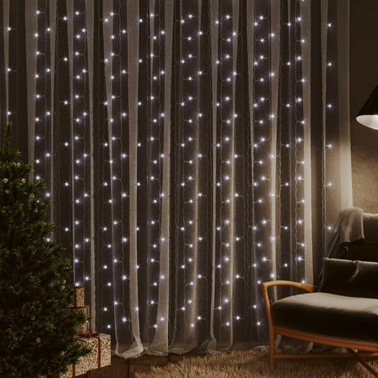 vidaXL Christmas Curtain Fairy Lights - 300 LEDs - 9.8x9.8 - Warm White - Waterproof - Model 328925