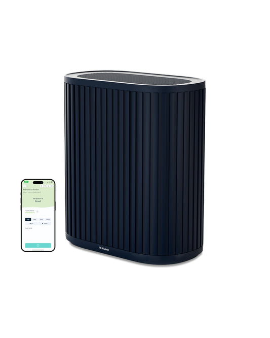 Windmill Air Purifier for Home - 3-In-1 Filtration for Smoke & More - True HEPA Filter, Activated Carbon, & Pre-Filter - Covers Up To 1950 sq ft - Ultra-Quiet - App Compatible - Navy