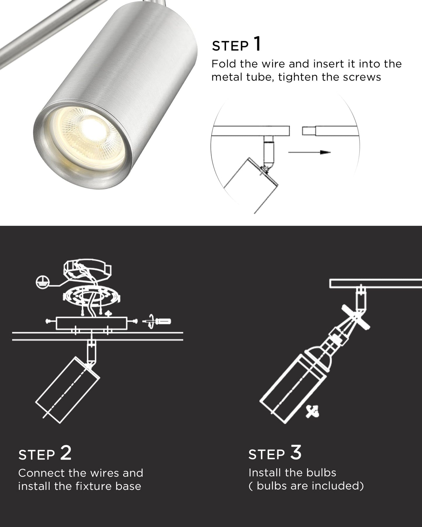 Femila Track Lighting Fixtures Ceiling  43 Kitchen Track Lighting  3000K Led Bulbs Included  350 Rotatable  4Fs84Tl-5 Bn