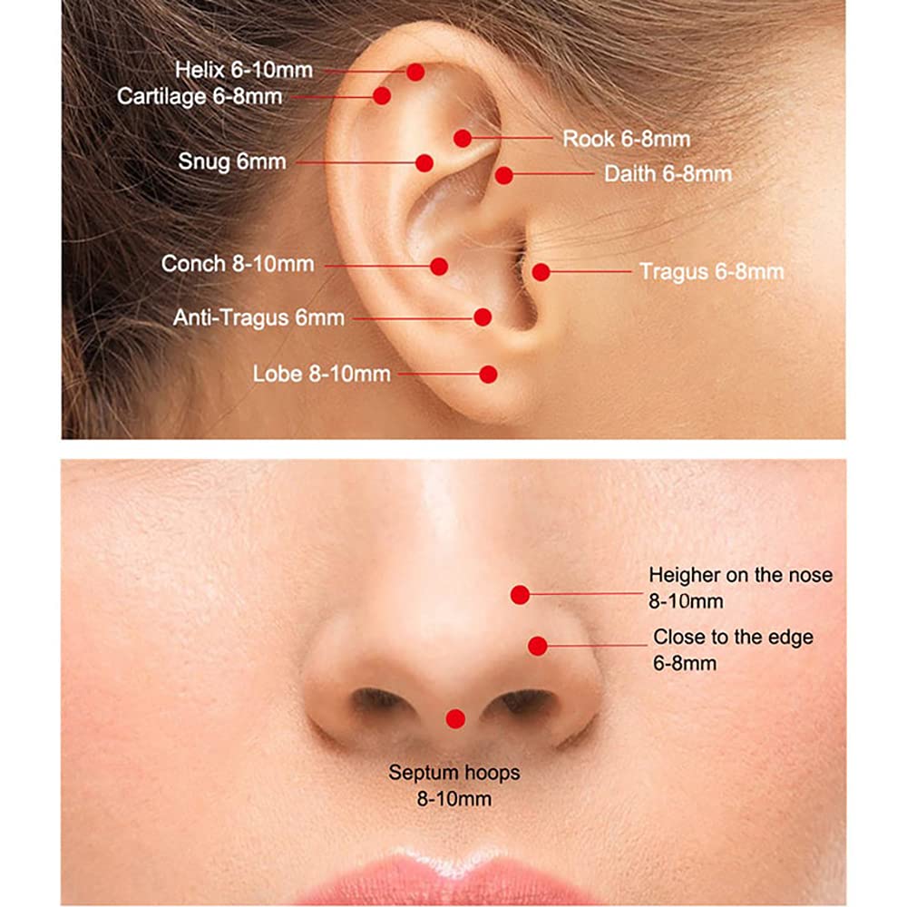 10MM Surgical Steel Hoop Earrings, Rose Gold Huggie Earrings for Women Hypoallergenic, 20G Small Cartilage Hoops Huggy Earring f