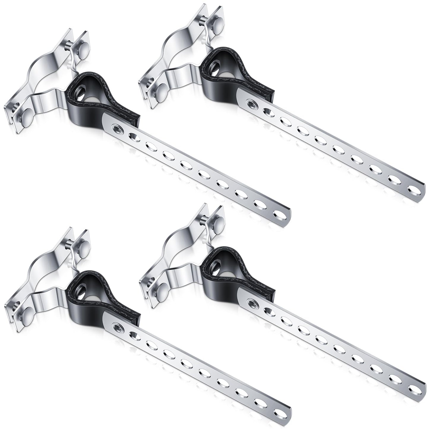 Geetery 2 Pcs Exhaust Hangers Muffler Hanger Swivel Tail Pipe Universal Exhaust Tailpipe Hanger Heavy Duty Tailpipe Muffler Bracket Flexible Swivel, Silver (Rv Style)