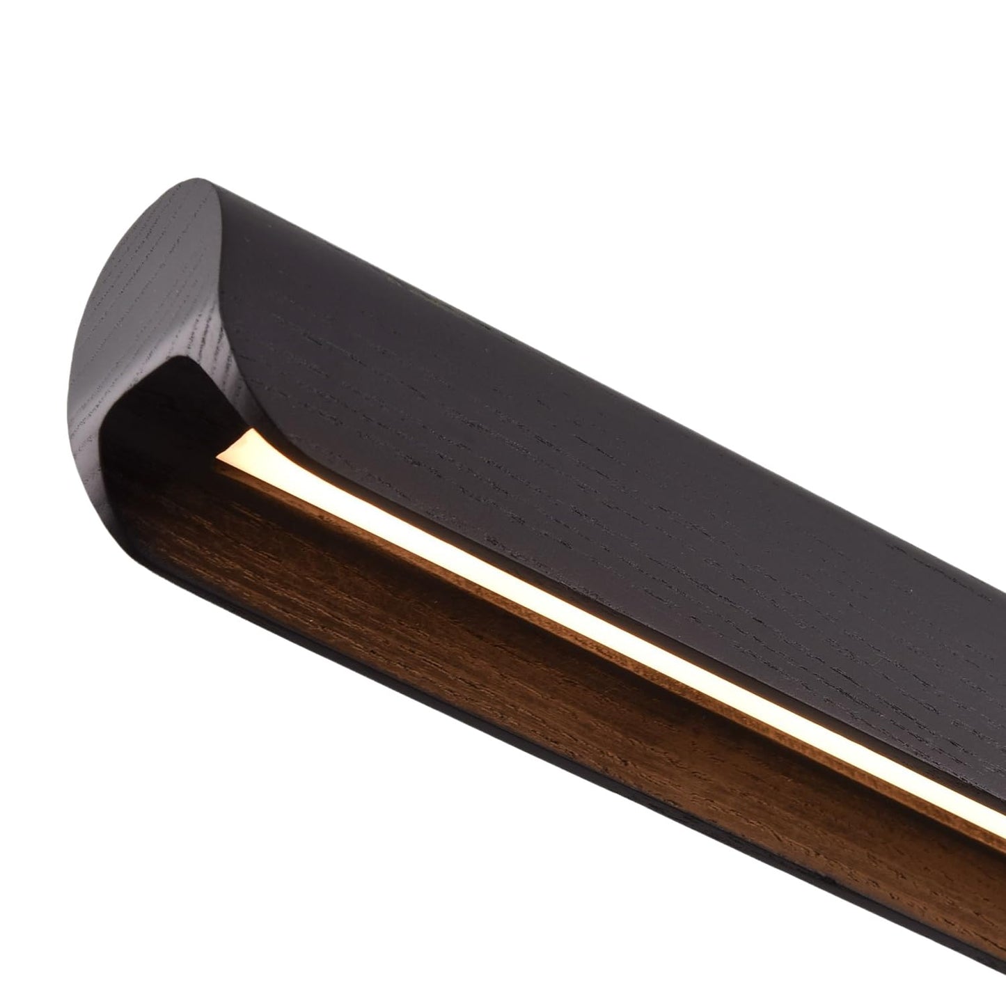 Yisdesign 39Inch Integrated Led Pendant Light 24W Dimmable Wood Linear Pendant Lighting Led Modern Island Light With Black Finish For Kitchen Island Dining Room Billiard & Pool Lights