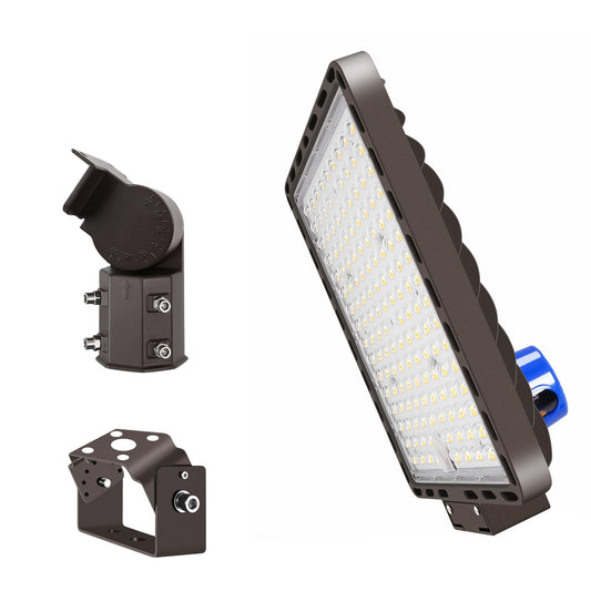 Ledmo 1Pack 52500Lm Led Parking Lot Light 350W Dusk To Dawn Outdoor Pole Or Wall Mount Commerical Area Lighting Street Foold Security Lights Shoebox Lamp Slip Fitter 5000K Ip65 For Sport Stadium Yard