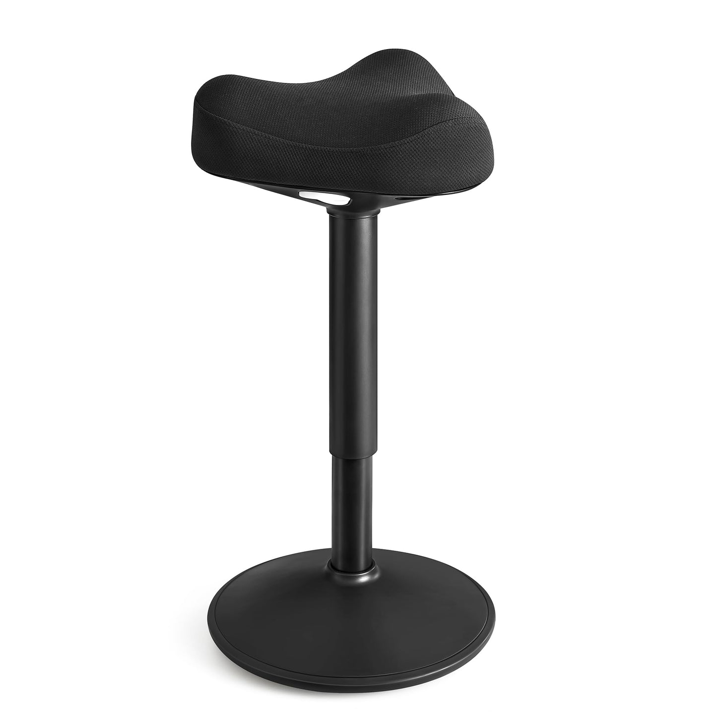 SONGMICS Ergonomic Wobble Stool, Height Adjustable Standing Desk Stool 23.3-33.1 Inches, Swivel Balance Chair with Non-Slip Base, Saddle Seat, for Active Sitting, Office, Home, Ink Black UOSC008B01