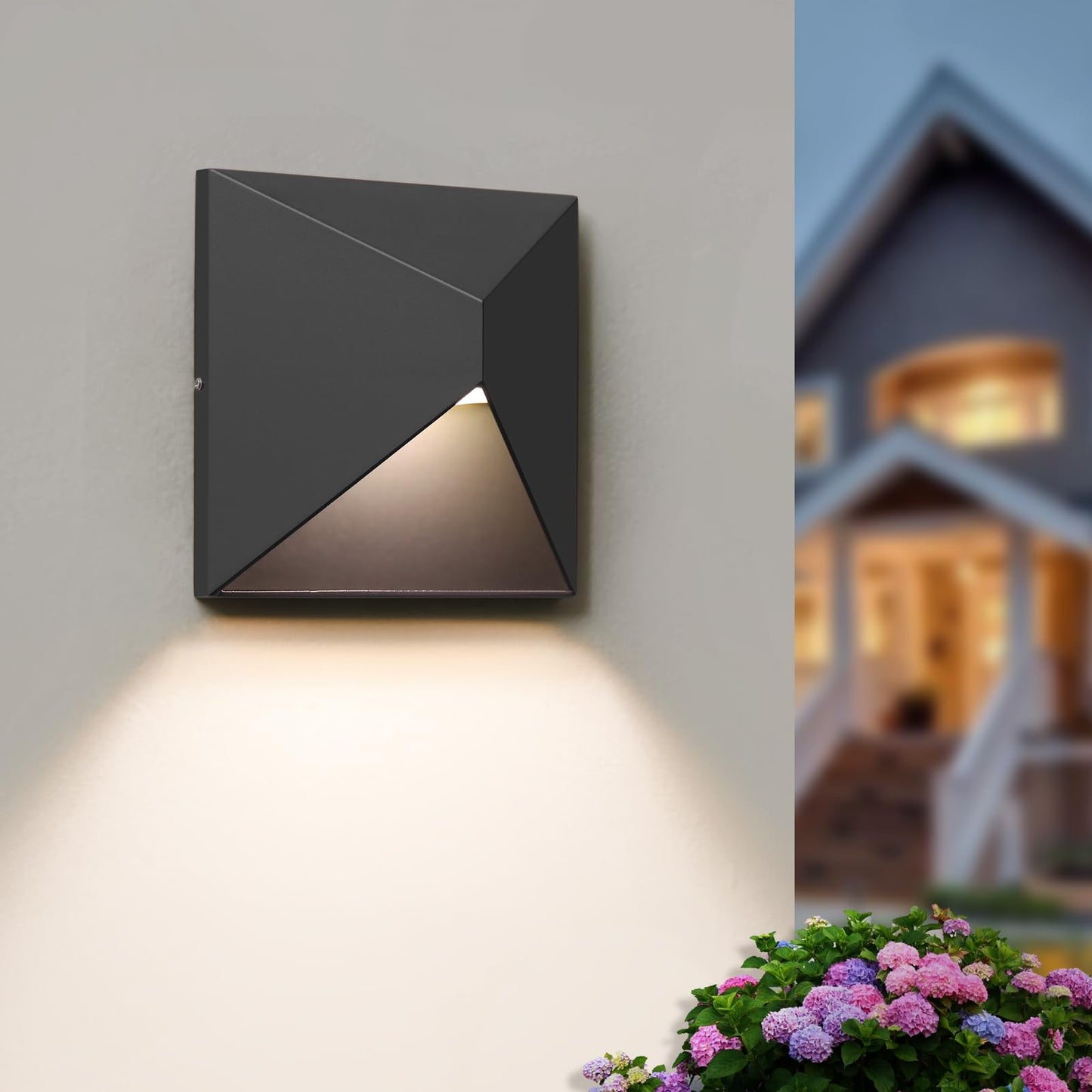 Outdoor Light Fixture Wall Mount With 3 Lighting Modes  Led Exterior Lighting Fixtures For Outside  Modern Front Porch Lights  Waterproof Black Wall Sconce For House  Patio  Garage  Doorway  Entryway