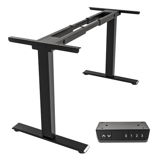 Casaottima Electric Standing Desk Frame, Dual Motor Height Adjustable Table Legs with Memory Presets for Home Office, Stand Up Desk Legs for 40 to 79 inch Desktop, Black Frame Only