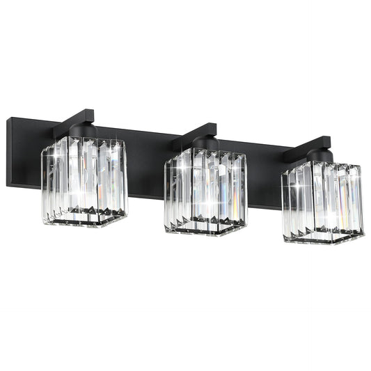 Aipsun Black Vanity Light 3-Light Aluminum Modern Bathroom Fixture Model 8461