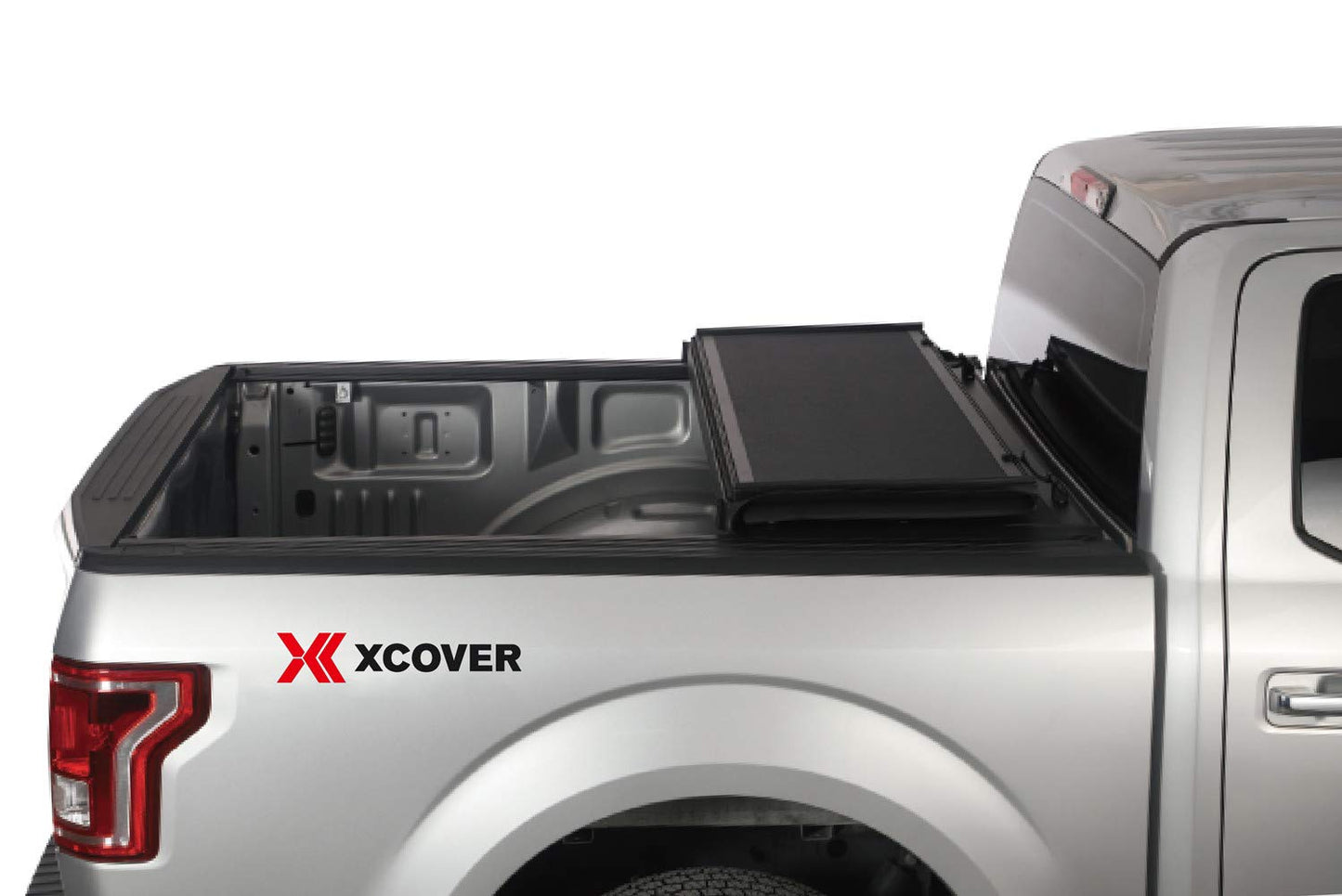XCOVER Low Profile Hard Folding Truck Bed Tonneau Cover, Compatible with 2022-2026 Frontier 5' Bed, w/wo/Track