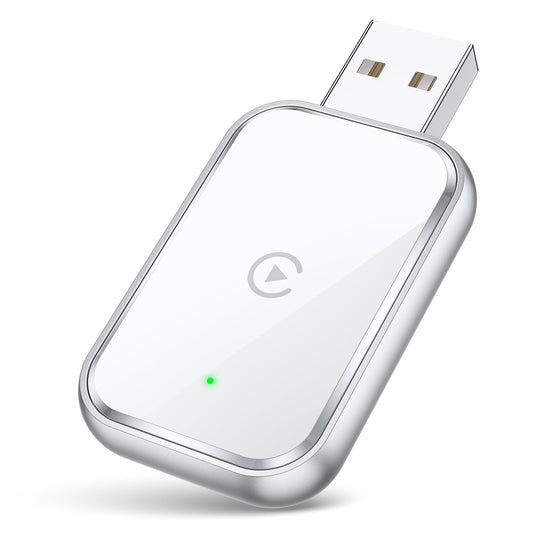 Wireless CarPlay Adapter for iPhone, Convert Wired to Wireless Apple CarPlay Adapter, Mini Size with Extension Cable USB & USB-C/Type-C, Stable Control & No Delay, Black