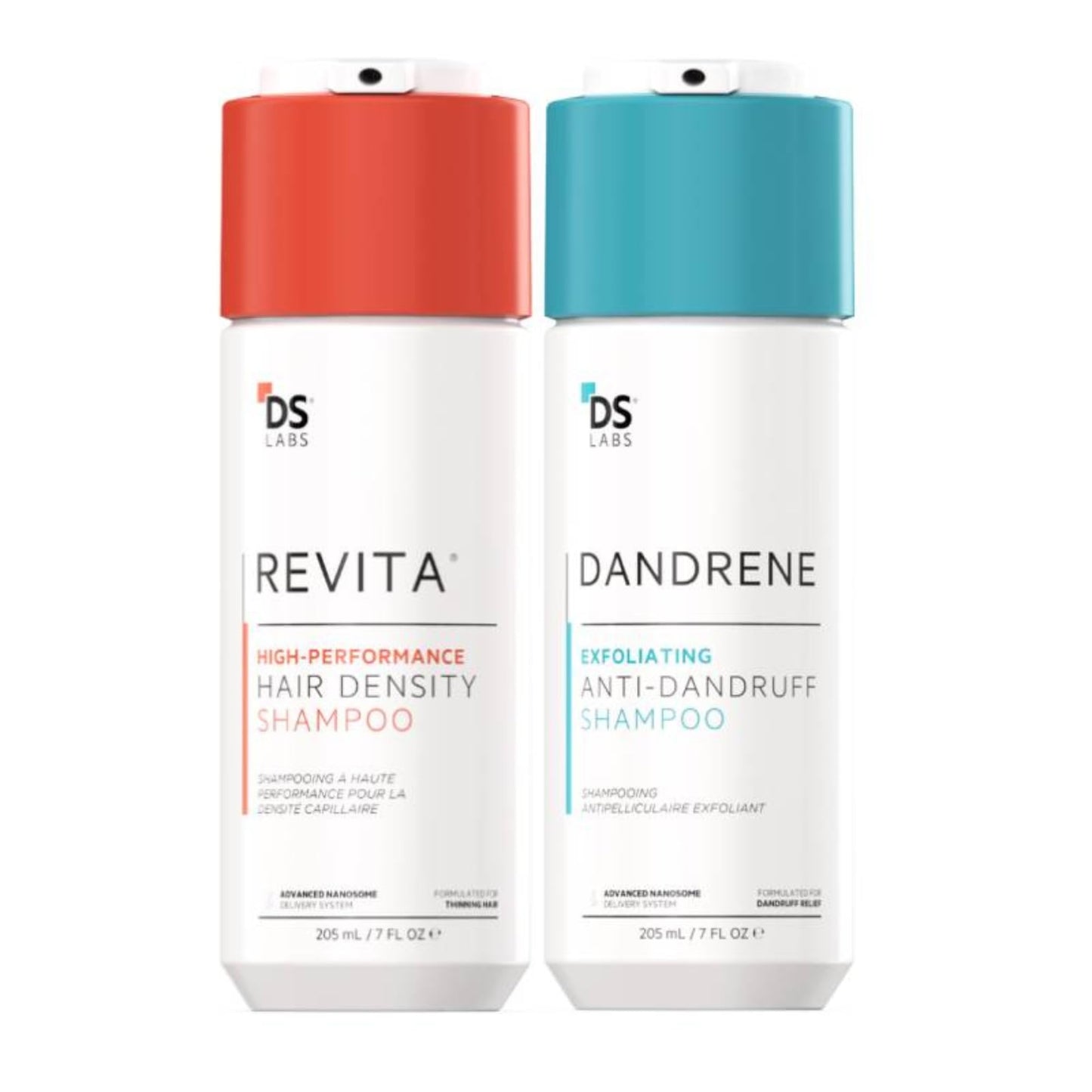 DS LABORATORIES Dandrene Anti-Dandruff & Revita Exfoliating Shampoo - For Itchy, Dry Scalp & Dandruff Treatment, Hair Thickening