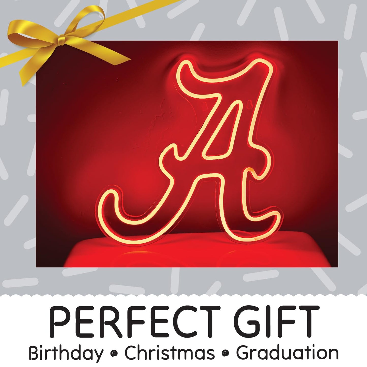 Officially Licensed University Of Alabama Neon Sign 15 - Perfect Bama Gift For Men And Women Fans And College Students For Office  Man Cave  Dorm  Wall Decor (Alabama Crimson Tide)