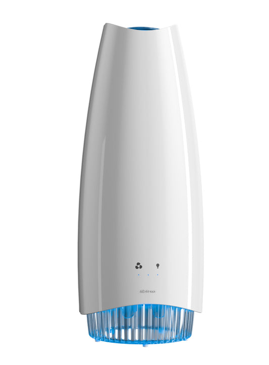 Airfree Elite Filterless Silent Room Air Purifier, No Maintenance, Destroys 99.99% Mold, Bacteria, Viruses, Activatable Capsules traps odors, smoke, area 750 sq ft (White)