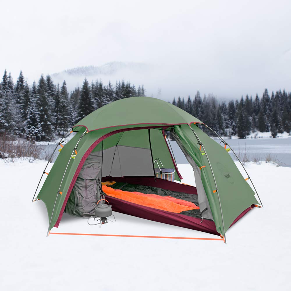 KAZOO Lightweight Backpacking Tent 2 Person Waterproof Camping Tents 2 People Hiking Tents Two Person Aluminum Poles Double Layer