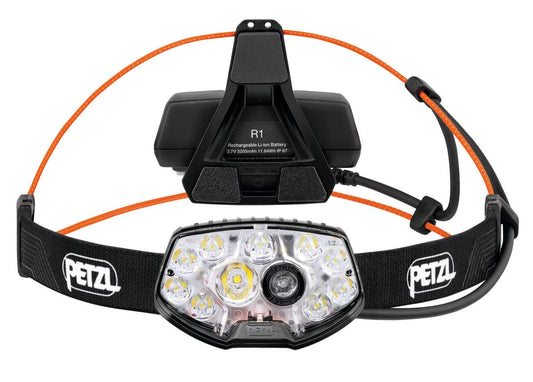 PETZL NAO RL Headlamp, Aluminium Plastic, Standard Size, Black, Model E105AA00