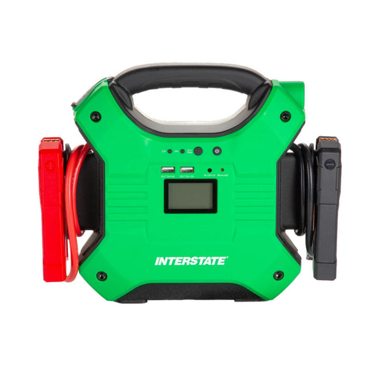 Interstate Batteries 24V, 12V Jump Starter and Charger 1200A, 600A (35,000mAH, 35Ah) Portable LED LiFePo4 Jumpstart Battery Power Pack for Automotives, USB Electronics (JMP3500)
