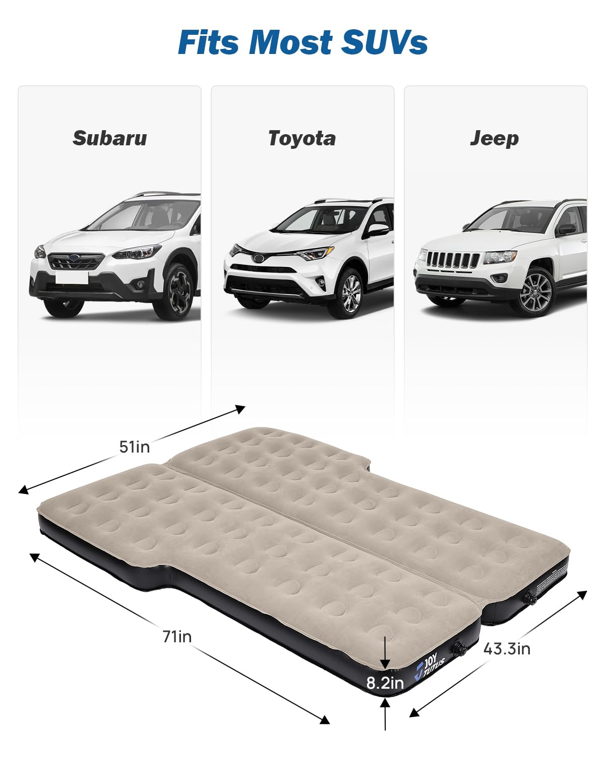 4.6'x6.6' Roof Rack Pull-Out Sun Shade+Foldable Mattress