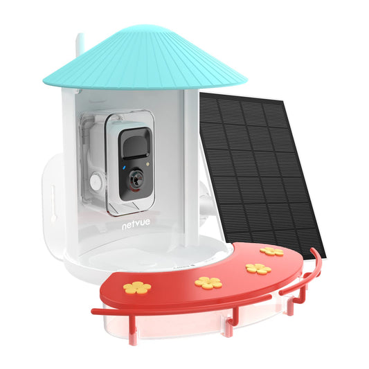 NETVUE by Birdfy Smart Bird Feeder with Camera & Hummingbird Feeder Perch, Attract More Bird Species