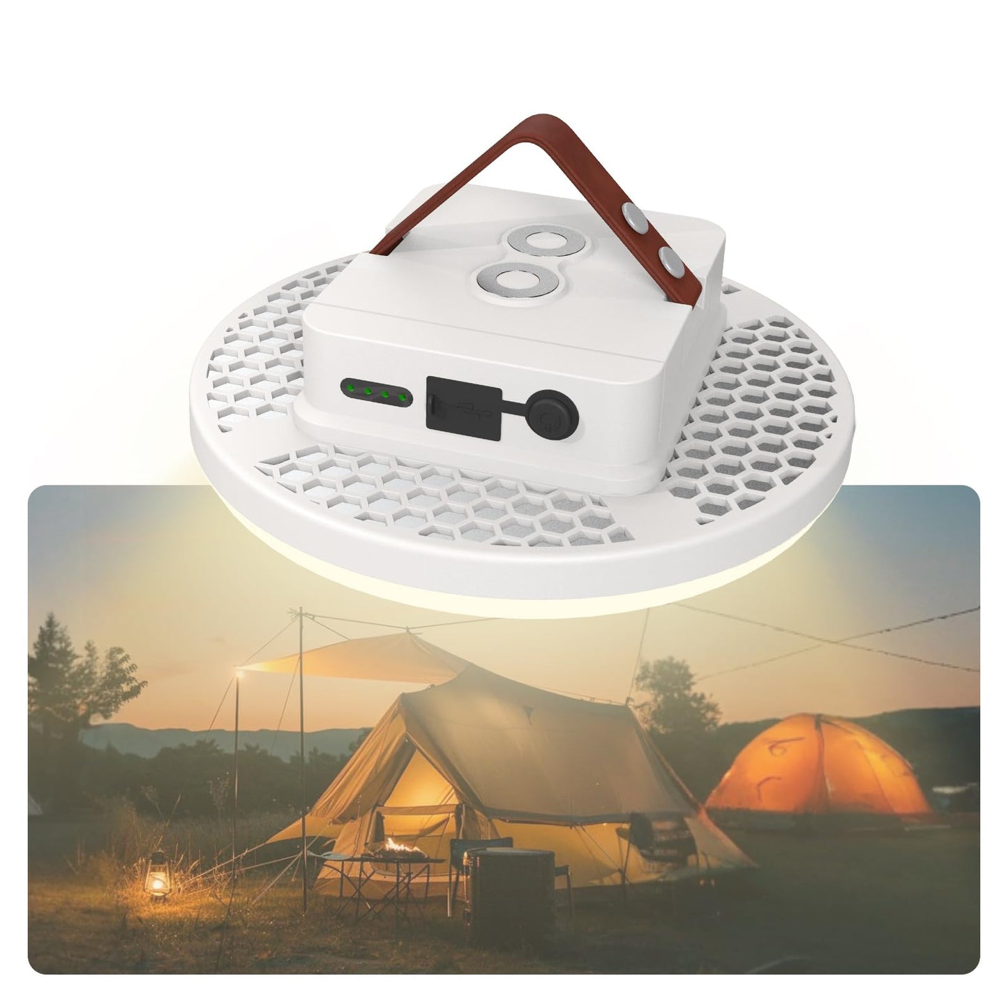 16500Mah Camping Tent Light  4000Lm 3 Color Lighting Modes Ipx5 Waterproof Led Hanging Tent Lantern Rechargeable Emergency Portable Magnet Outdoor Wireless Camping Lights