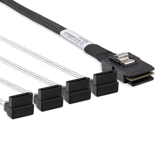 10Gtek Minisas Sff-8087 Fan-Out Cable Breakout To 4Xsata, 6Gbps High-Speed Cable For Raid Controllers, Servers & Storage Enclosu
