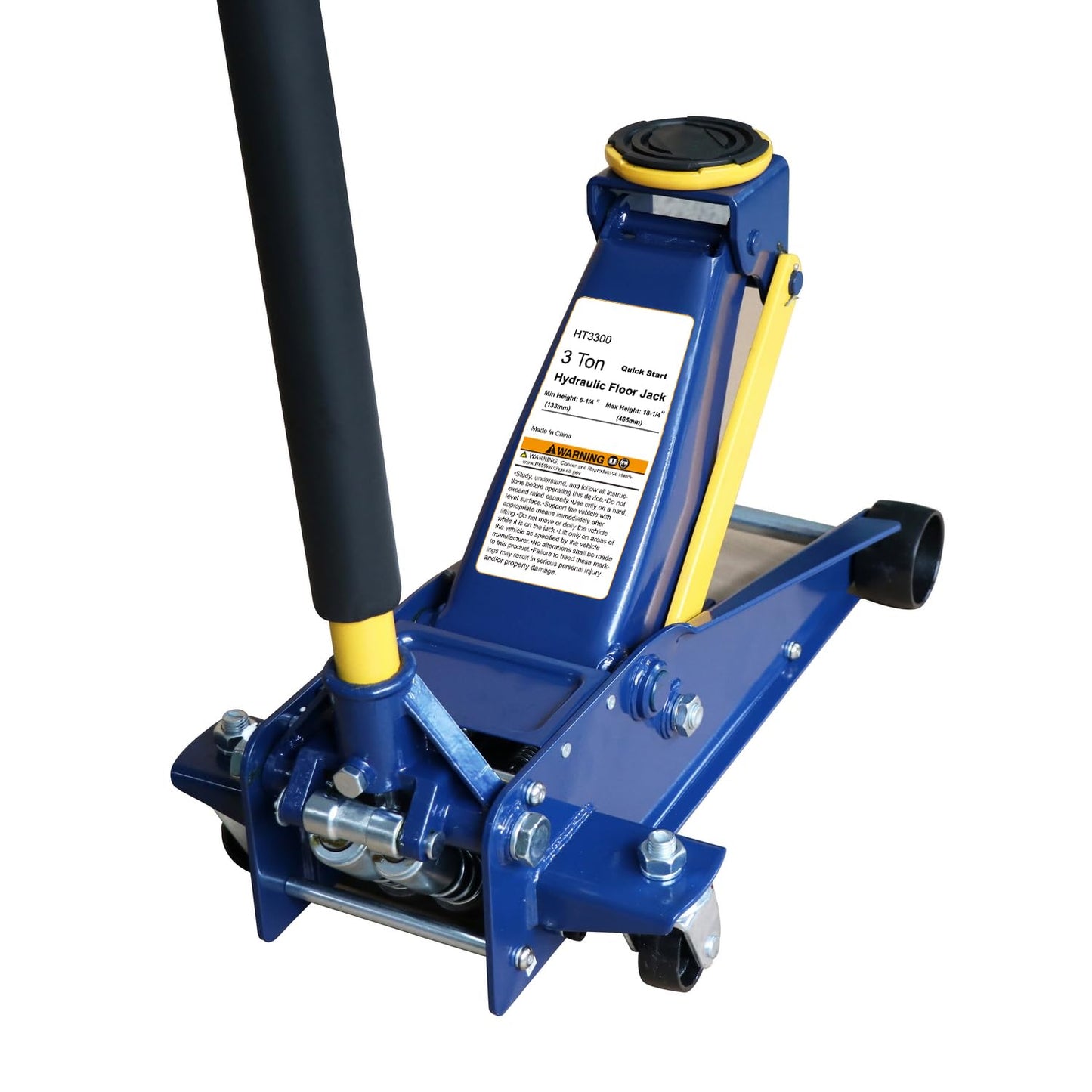 Heavy Duty 3 Ton Floor Jack – Low Profile Hydraulic Car Jack with Quick Lift Double Pump Design