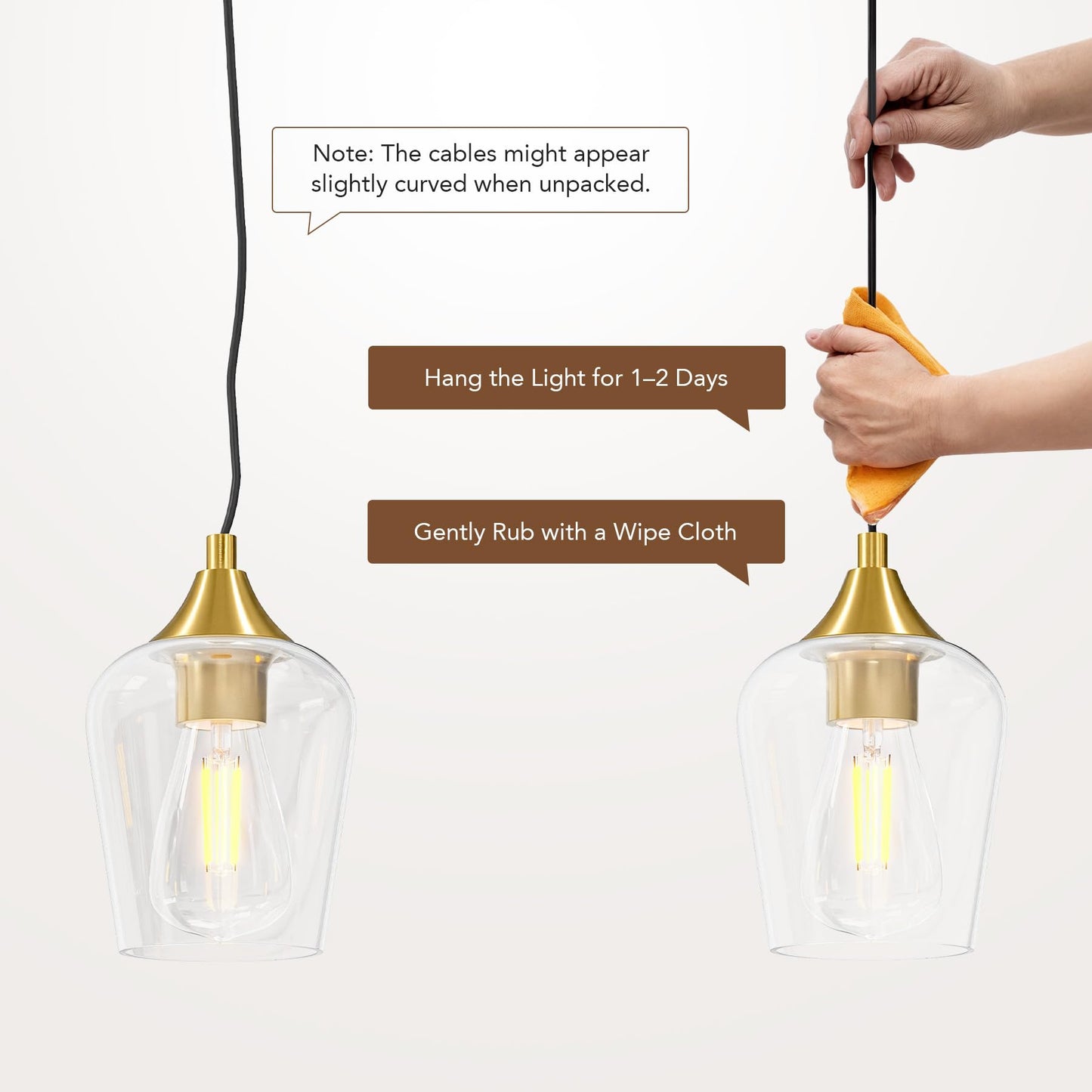 Vonluce 5-Light Pendant Light Kitchen Island  Pendant Light Fixture With 10-55 Height  Modern Pendant Lighting With Wine Glass Shades For Living Room Hallway  Brushed Gold  Etl Certificated