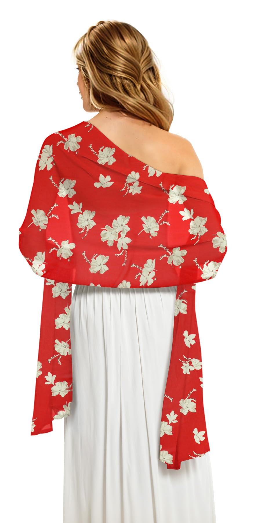 CHICGAL Women's Scarf Shawls and Wraps for Evening Dress Wedding Party Bridal Scarves Sarong Cover Ups