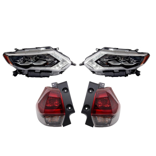 Trq Lighting Kit Ni2502256 Ni2503256 Ni2804113 Ni2805113 Compatible With 2018 Nissan Rogue